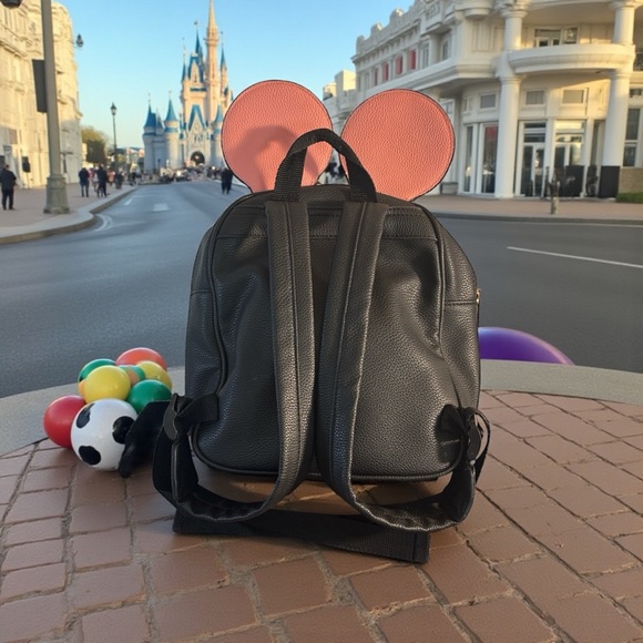 Kiss me Couture Mini Mouse Backpack with pink Bow and Ears - Picture 2 of 2